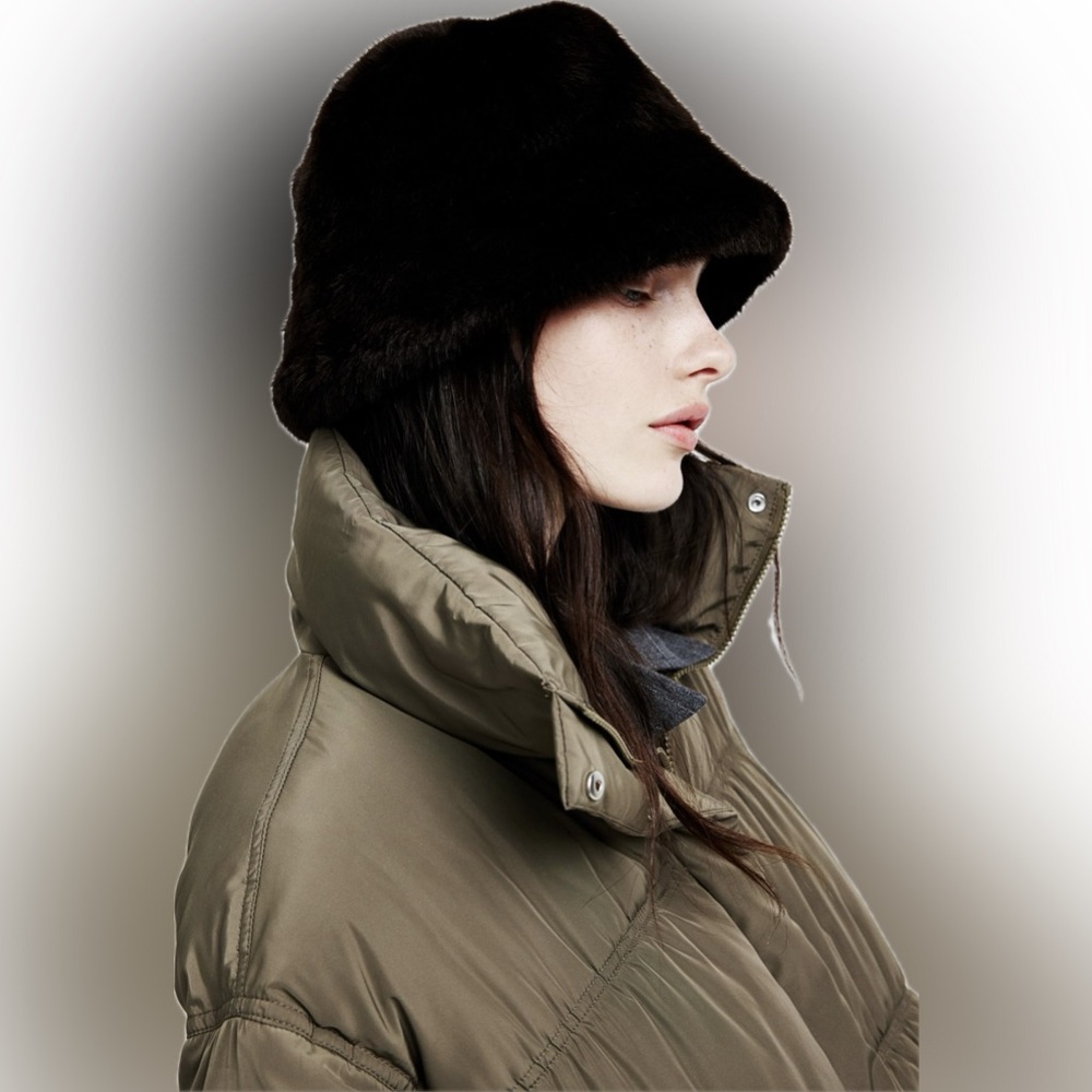 H&M Faux Fur Bucket Hat